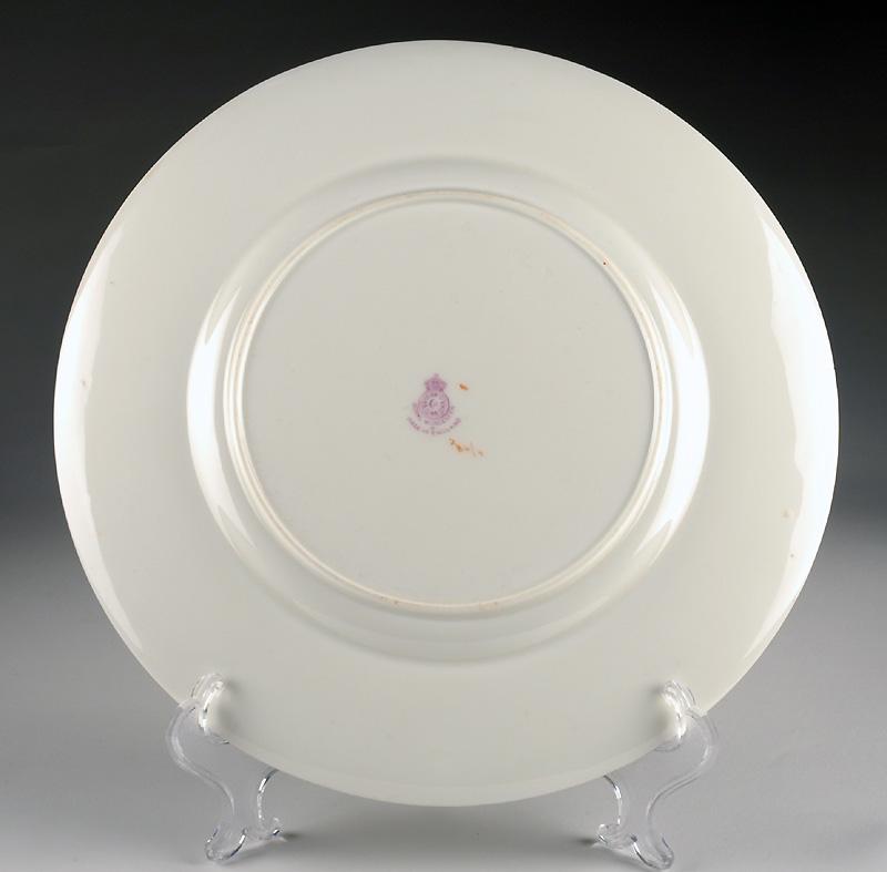Royal Worcester Service Plates, Raised Enamel, 8 Royal Worcester Service Plates, Raised Enamel, 8