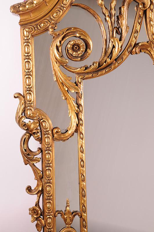 19th Century English Giltwood Margin Glass Mirror 19th Century English Giltwood Margin Glass Mirror