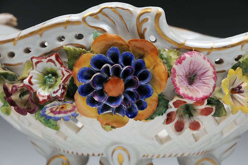 Von Schierholz Flower Encrusted Pierced Centre Bowl Von Schierholz Flower Encrusted Pierced Centre Bowl