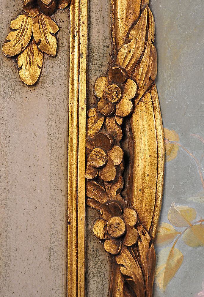 Belle Epoque French Trumeau Mantle Mirror Belle Epoque French Trumeau Mantle Mirror