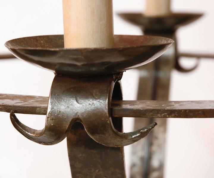 French Art Nouveau Wrought Iron Torchiere French Art Nouveau Wrought Iron Torchiere