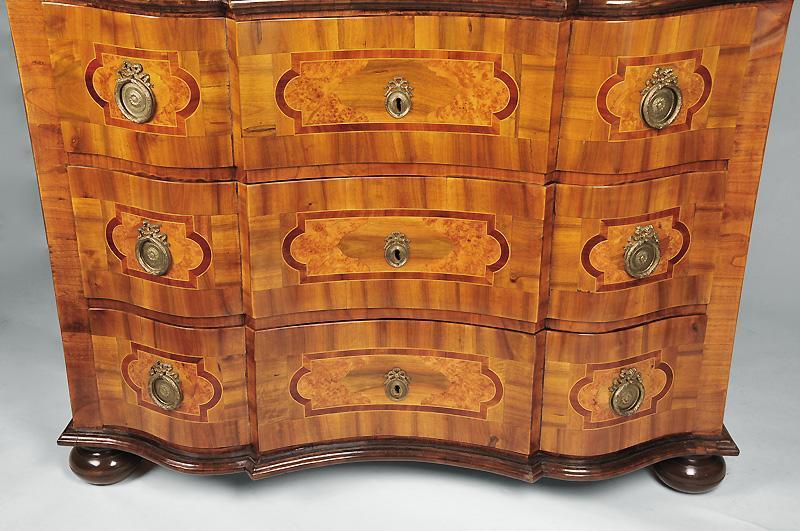 South German Bronze Mounted Walnut Parquetry Secretary Cabinet South German Bronze Mounted Walnut Parquetry Secretary Cabinet
