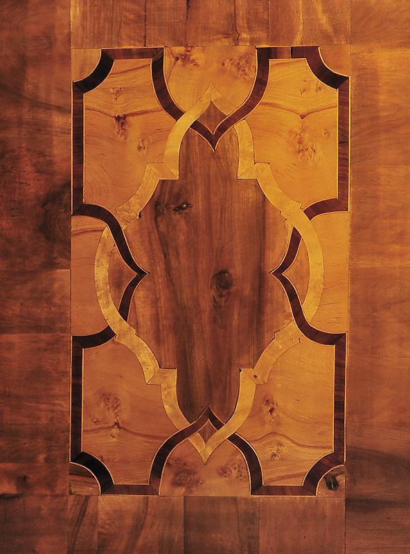 South German Bronze Mounted Walnut Parquetry Secretary Cabinet South German Bronze Mounted Walnut Parquetry Secretary Cabinet
