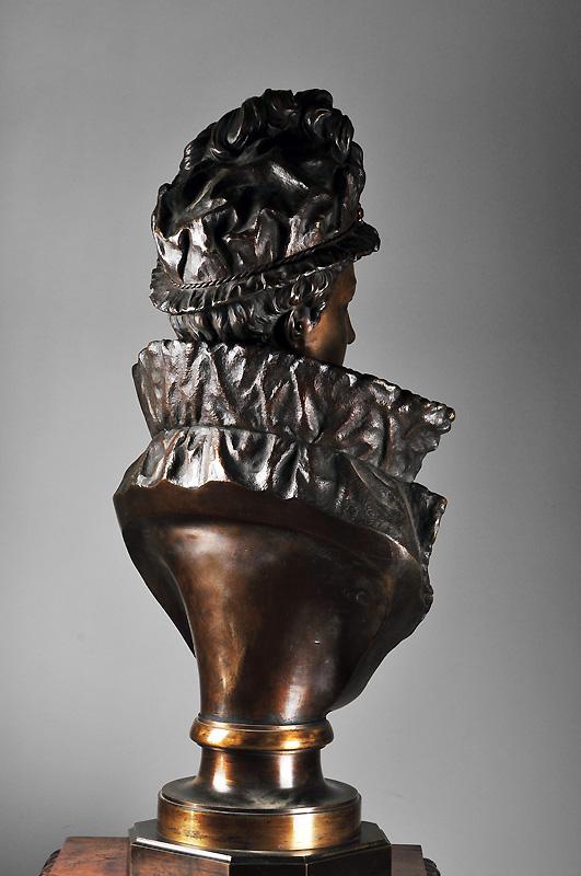 Matching Pair of Ernest Rancoulet 19th C. Bronzes on Pedestals Matching Pair of Ernest Rancoulet 19th C. Bronzes on Pedestals