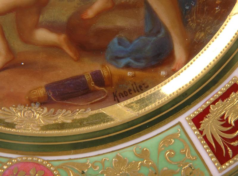 Royal Vienna Style Hand Painted Cabinet Plate Royal Vienna Style Hand Painted Cabinet Plate