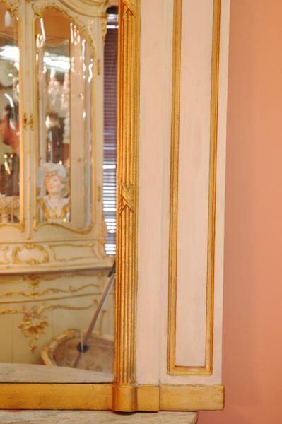 Belle Epoque Louis XVI Parcel Giltwood Carved Trumeau Mirror Belle Epoque Louis XVI Parcel Giltwood Carved Trumeau Mirror