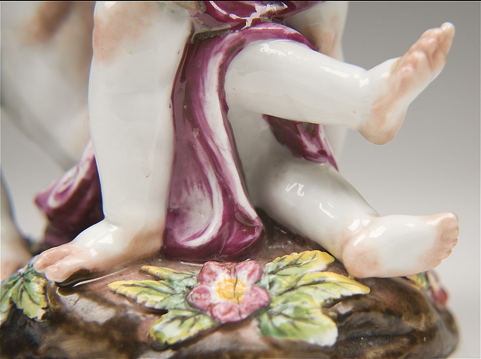 Royal Naples Capodimonte 19th c. porcelain Candlesticks Royal Naples Capodimonte 19th c. porcelain Candlesticks