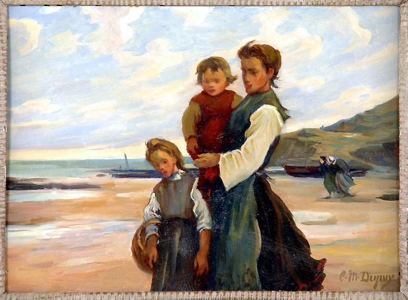Oil on Board Beach Scene by Paul Michel Dupuy (1869-1949) Oil on Board Beach Scene by Paul Michel Dupuy (1869-1949)