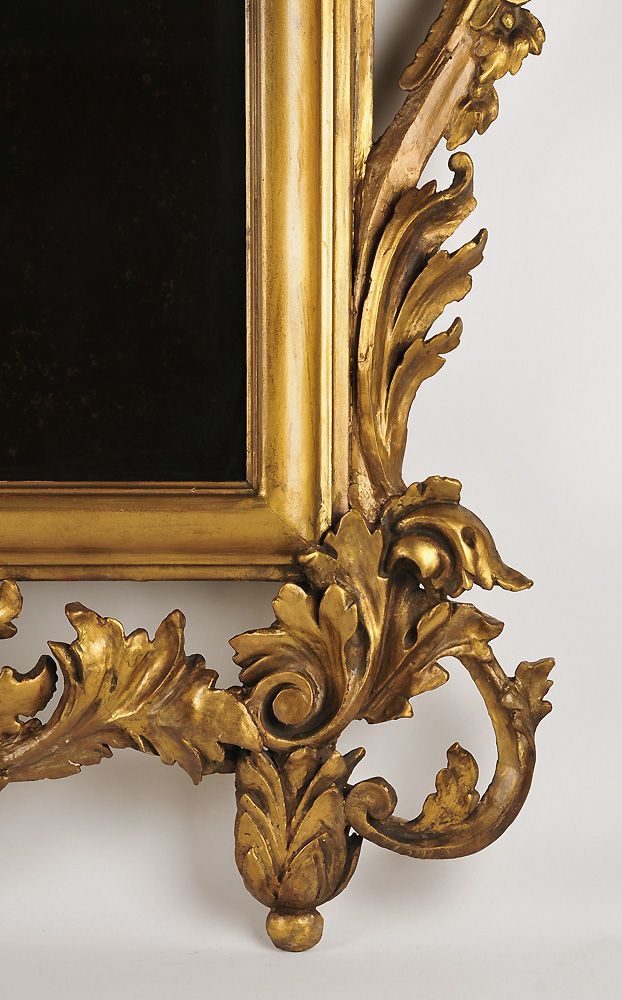 Early 19th Century Hand Carved Italian Giltwood Rococo Mirror Early 19th Century Hand Carved Italian Giltwood Rococo Mirror