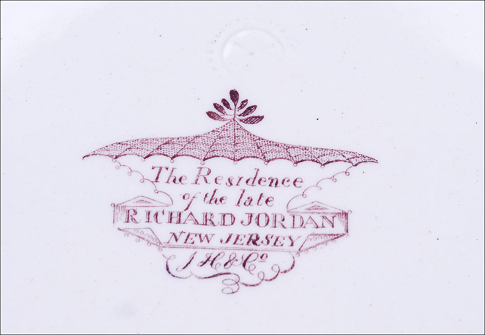 American Historical Staffordshire Purple Transferware Plate by Joseph Heath & Co., 1835 American Historical Staffordshire Purple Transferware Plate by Joseph Heath & Co., 1835