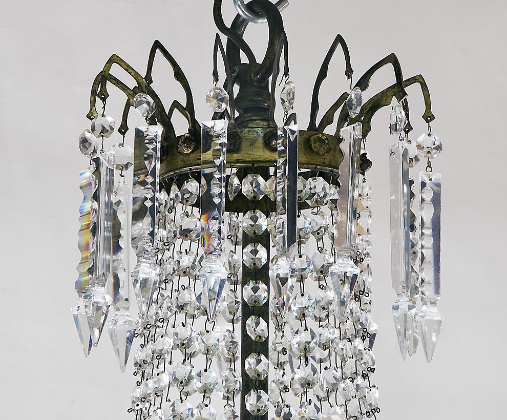 French Regency Style 14 Light Ormolu And Crystal Chandelier French Regency Style 14 Light Ormolu And Crystal Chandelier