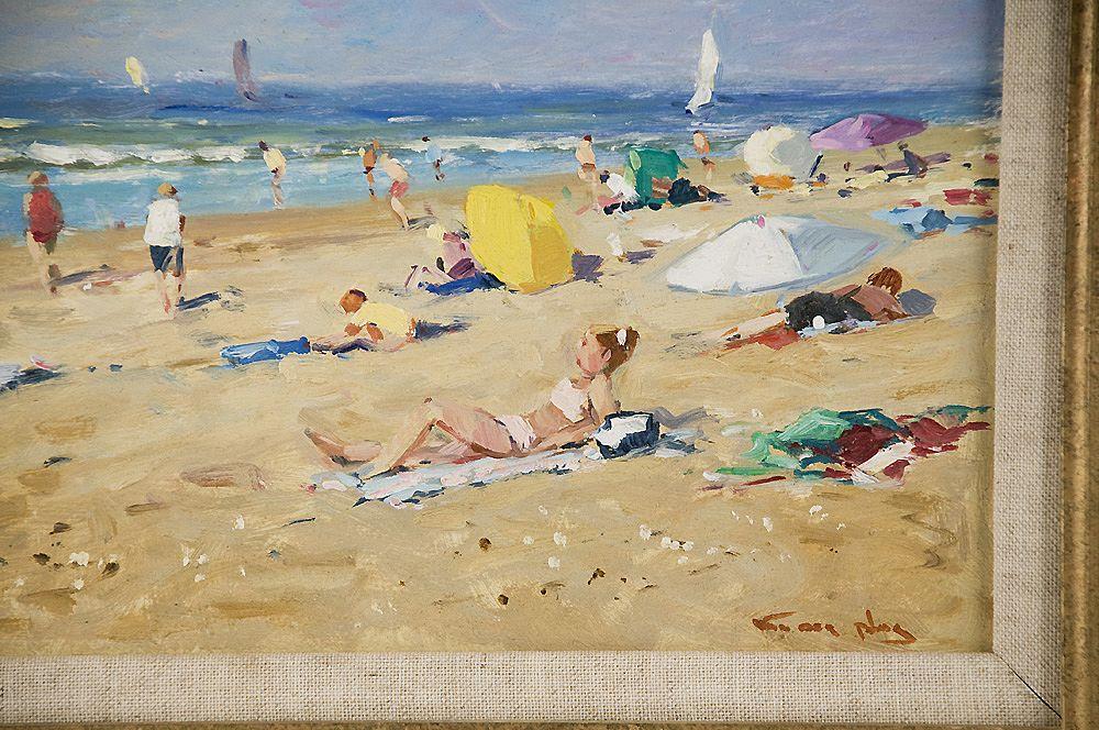 Original Oil on Panel, Niek Van Der Plas (1954), Seaside Original Oil on Panel, Niek Van Der Plas (1954), Seaside