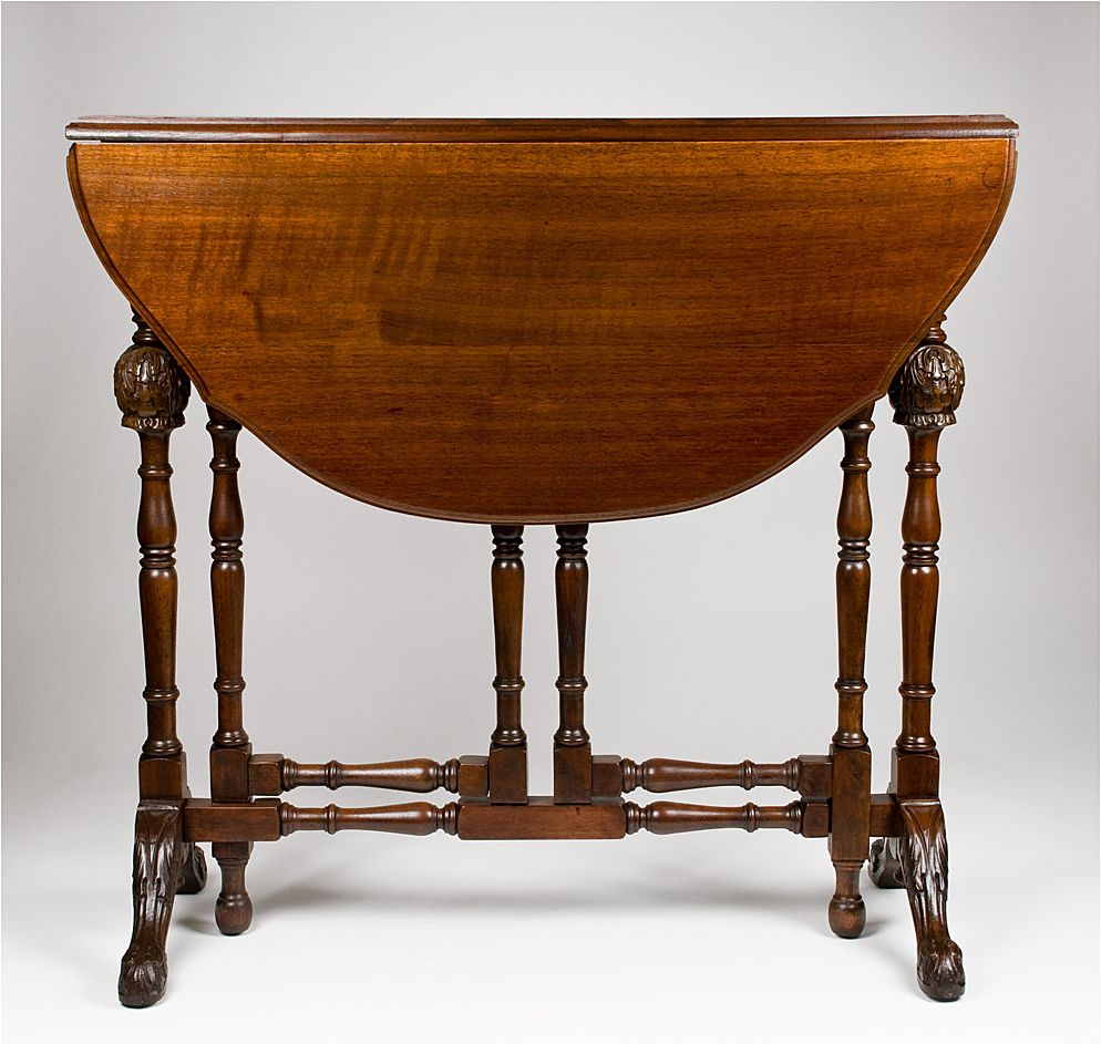 Mid 19th C. Mahogany Carved Drop Leaf Gate Leg Sutherland Table Mid 19th C. Mahogany Carved Drop Leaf Gate Leg Sutherland Table