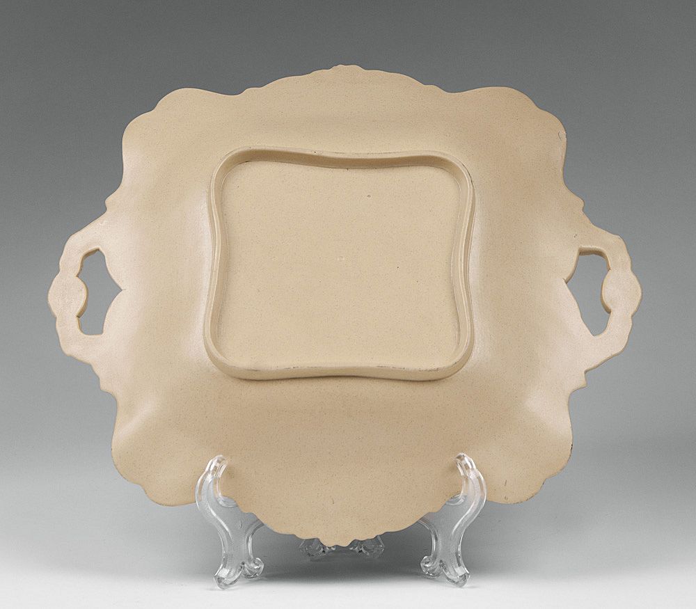 1840 Ridgway Salt Glazed Stoneware Molded Cake Plate 1840 Ridgway Salt Glazed Stoneware Molded Cake Plate