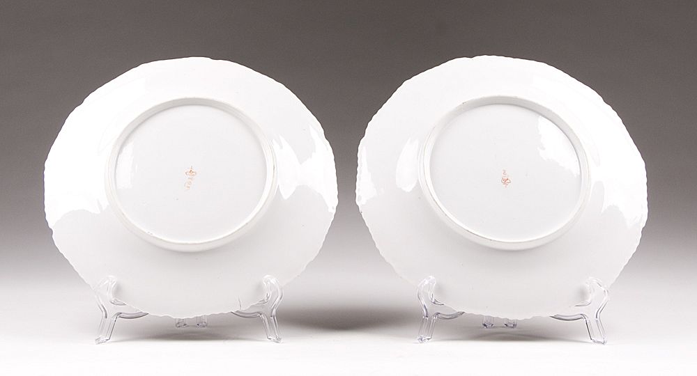 Pr. 1800-1820 Derby Porcelain Dinner Plates Pr. 1800-1820 Derby Porcelain Dinner Plates