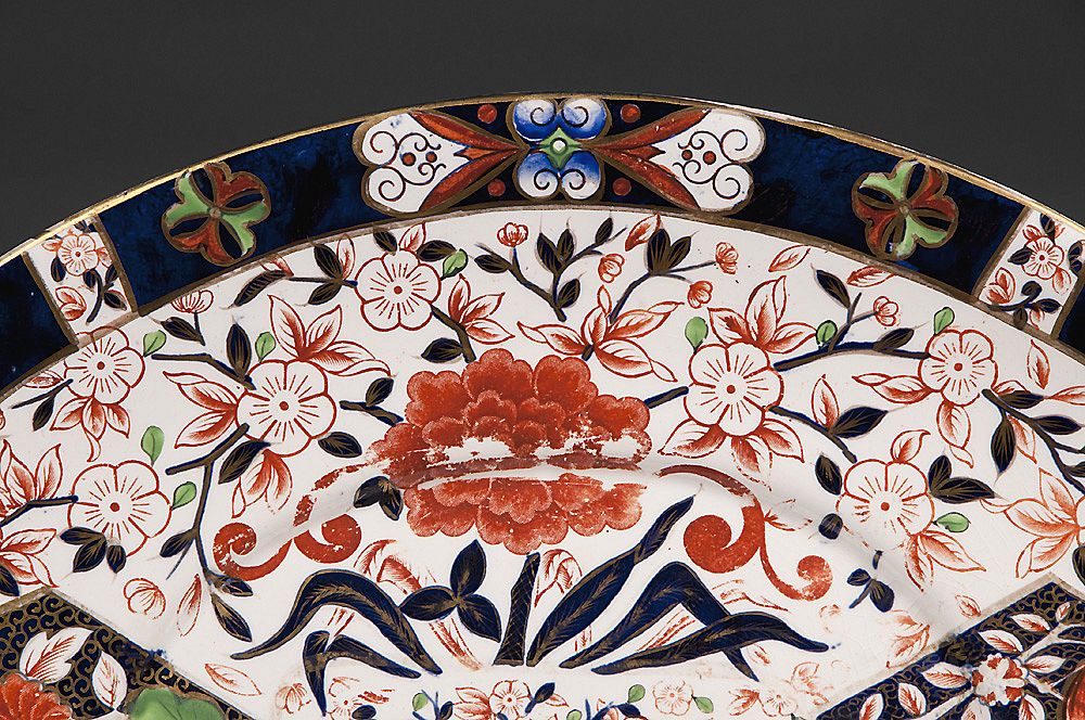 Late 19th C. Royal Crown Derby Oval Imari Platter Late 19th C. Royal Crown Derby Oval Imari Platter