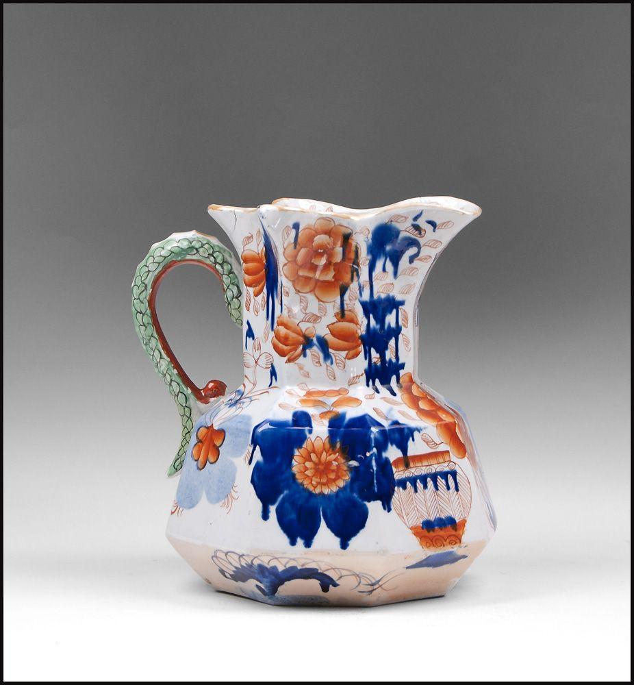 Georgian Mason's Patent Ironstone Hydra Jug, Japan Pattern Georgian Mason's Patent Ironstone Hydra Jug, Japan Pattern