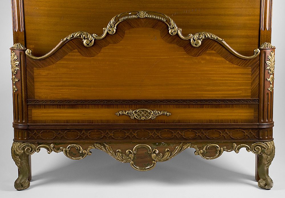 Pair of Louis XV Style Satinwood Painted Twin Beds Pair of Louis XV Style Satinwood Painted Twin Beds