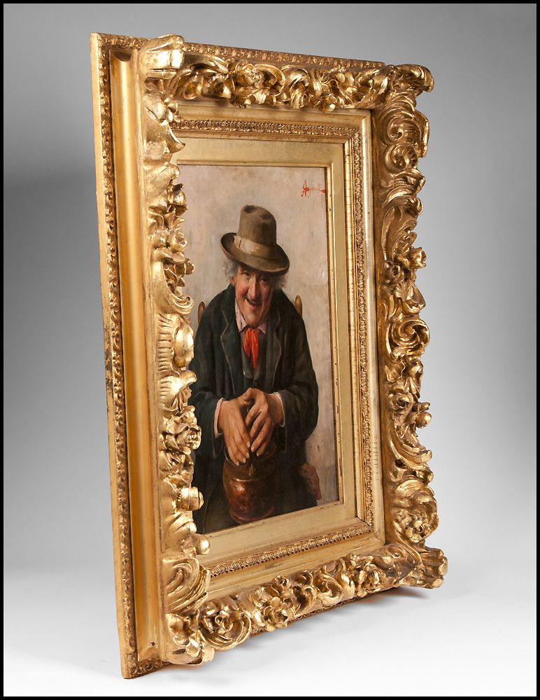 19th C. Oil On Canvas by C. Agresti 19th C. Oil On Canvas by C. Agresti