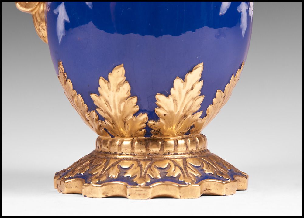 Grainger Worcester Pate Sur Pate Slate Blue Ground Ewer Grainger Worcester Pate Sur Pate Slate Blue Ground Ewer