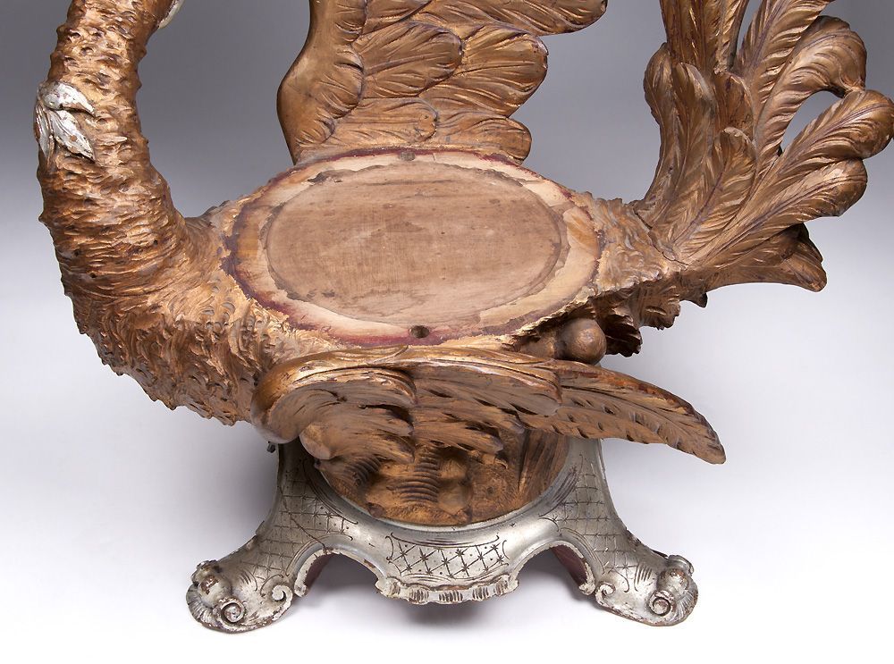 Late 19th C. Italian Venetian Carved Grotto Chair of Exotic Bird Late 19th C. Italian Venetian Carved Grotto Chair of Exotic Bird