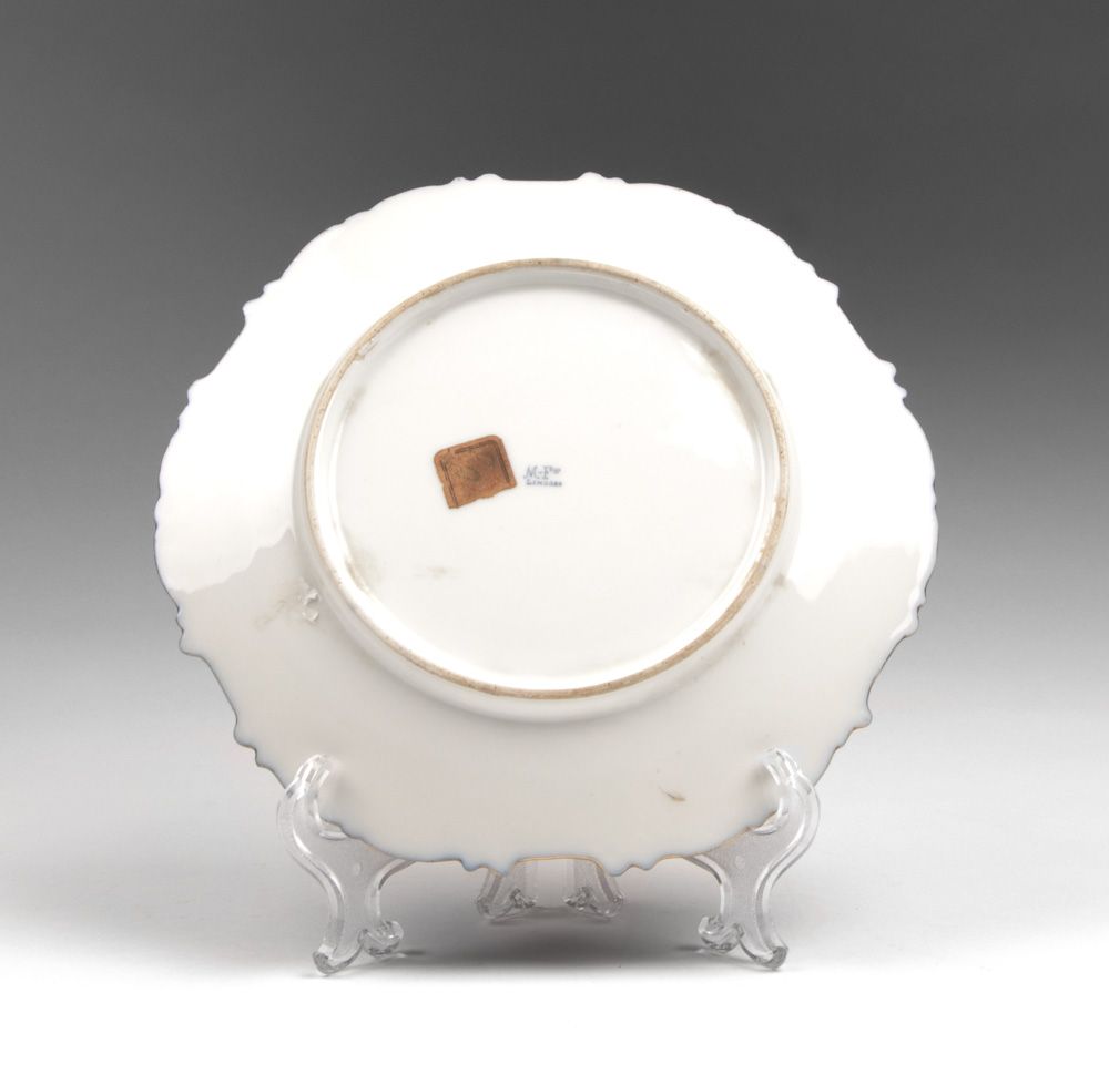 Michelaud Fres Limoges Sanguine Decorated Cabinet Plate Michelaud Fres Limoges Sanguine Decorated Cabinet Plate