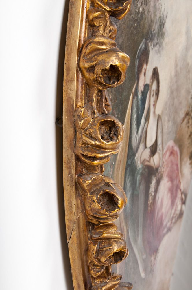 Pair of 19th C. Oil On Canvas Paintings by A. Dubois; Elaborate Frames Pair of 19th C. Oil On Canvas Paintings by A. Dubois; Elaborate Frames