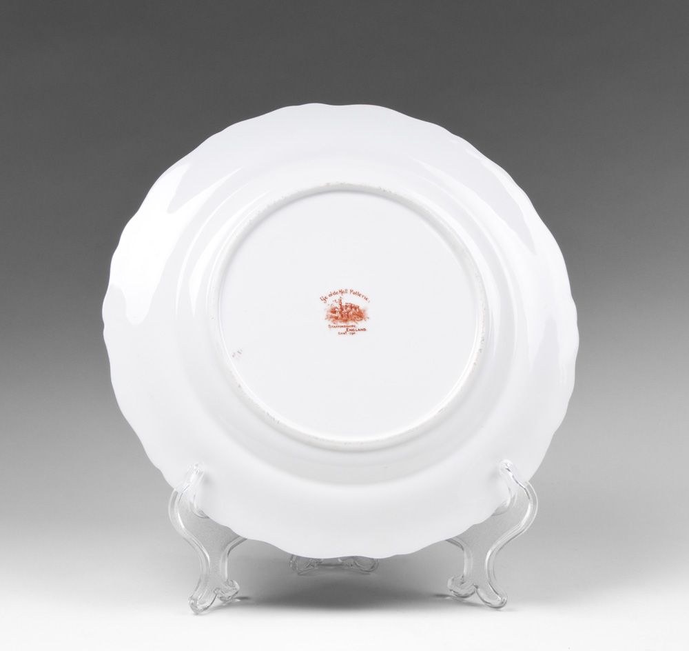 Set of 12 Late 19th C. Staffordshire Dinner Plates Set of 12 Late 19th C. Staffordshire Dinner Plates