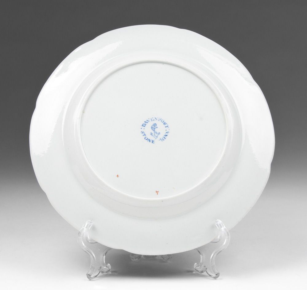 Set of Twelve Davenport Plates, Pattern Number 6 Color, 1845 Set of Twelve Davenport Plates, Pattern Number 6 Color, 1845
