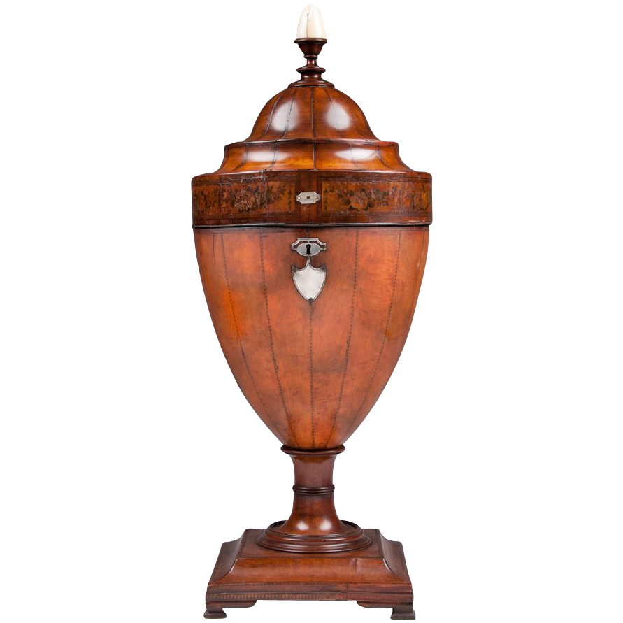 George III Late 18th C. Satinwood Cutlery Urn George III Late 18th C. Satinwood Cutlery Urn
