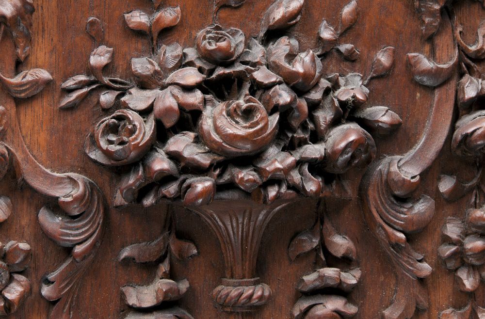 Late 19th C. Louis XV French Provincial Highly Carved Sideboard Buffet Late 19th C. Louis XV French Provincial Highly Carved Sideboard Buffet