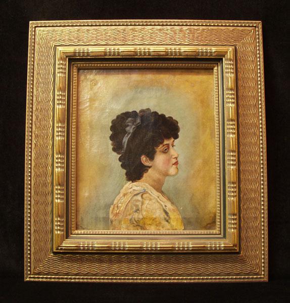 19th Century English Portrait of Woman's Profile 19th Century English Portrait of Woman's Profile