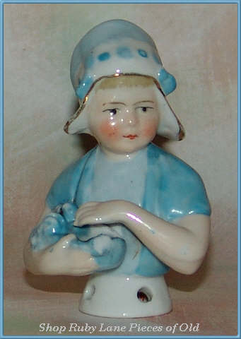 German Half Doll/Pincushion Doll Dutch Girl with Bonnet German Half Doll/Pincushion Doll Dutch Girl with Bonnet
