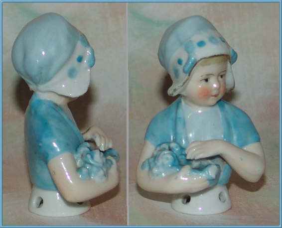 German Half Doll/Pincushion Doll Dutch Girl with Bonnet German Half Doll/Pincushion Doll Dutch Girl with Bonnet
