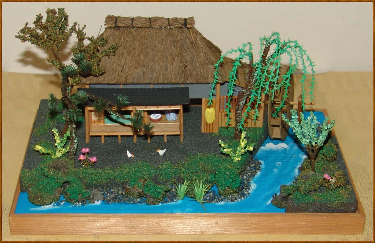Detailed Miniature Japanese Diorama Tea House and Garden MIB Detailed Miniature Japanese Diorama Tea House and Garden MIB