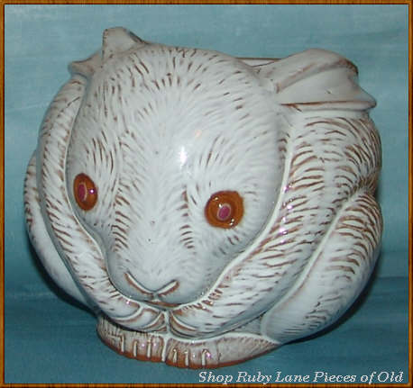 Pottery Rabbit Planter made for Neiman Marcus MIB 1970's Pottery Rabbit Planter made for Neiman Marcus MIB 1970's