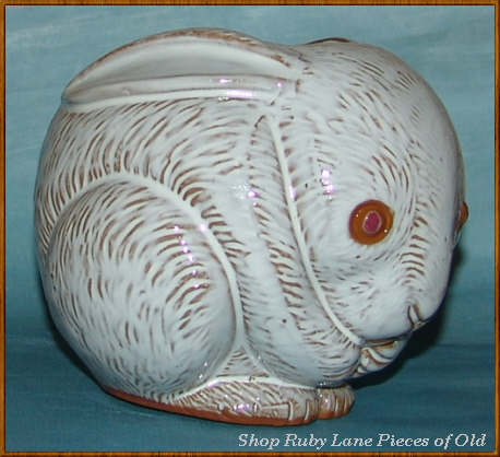 Pottery Rabbit Planter made for Neiman Marcus MIB 1970's Pottery Rabbit Planter made for Neiman Marcus MIB 1970's