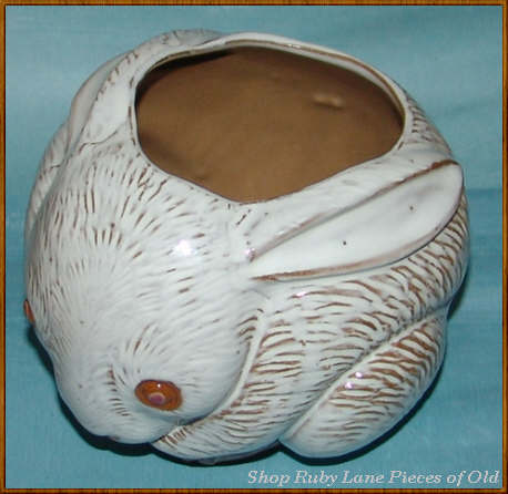 Pottery Rabbit Planter made for Neiman Marcus MIB 1970's Pottery Rabbit Planter made for Neiman Marcus MIB 1970's