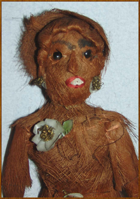 Seminole Indian Palm Husk Doll with Shell Nails Seminole Indian Palm Husk Doll with Shell Nails
