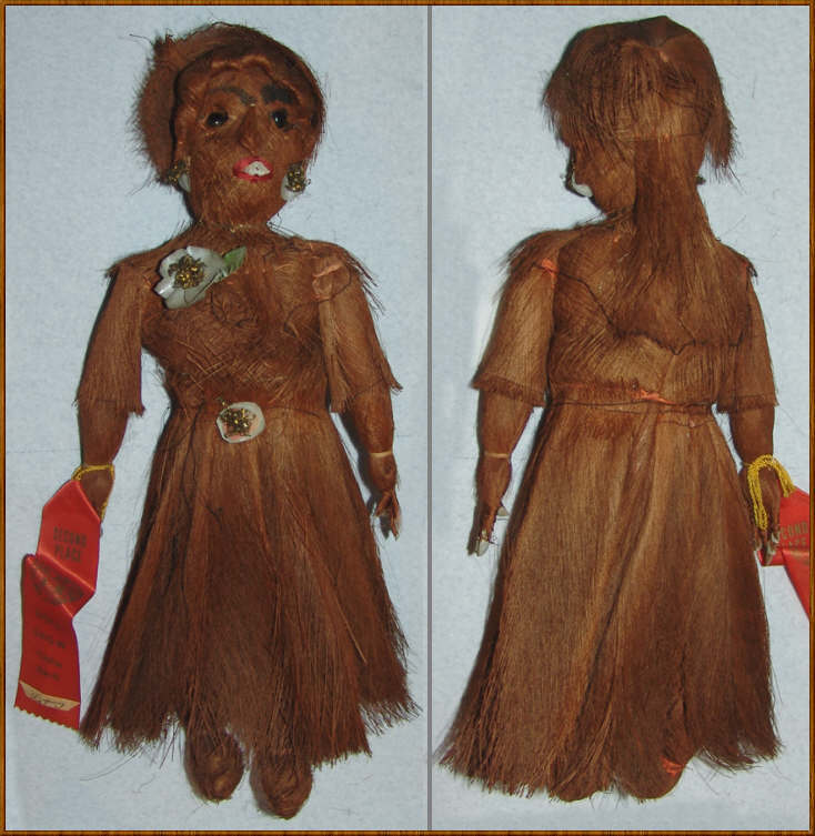 Seminole Indian Palm Husk Doll with Shell Nails Seminole Indian Palm Husk Doll with Shell Nails