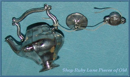 1920's German Miniature Tea Pot with warming stand MINT in Original Box 1920's German Miniature Tea Pot with warming stand MINT in Original Box