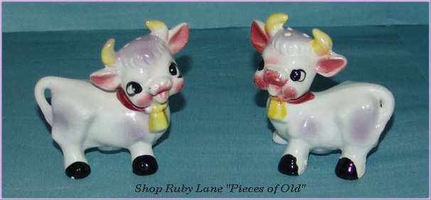 Ceramic Purple Cow Breakfast Set Sugar, Creamer, Salt & Pepper Ceramic Purple Cow Breakfast Set Sugar, Creamer, Salt & Pepper