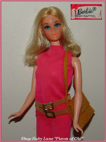Walk Lively Barbie Doll c.1971 in Original Outfit - Beautiful! Walk Lively Barbie Doll c.1971 in Original Outfit - Beautiful!