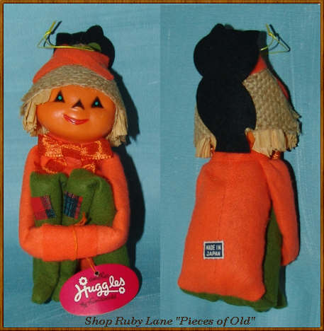 Vintage "Huggles" Knee-hugger Scarecrow Halloween Doll Mint w/tag Vintage "Huggles" Knee-hugger Scarecrow Halloween Doll Mint w/tag