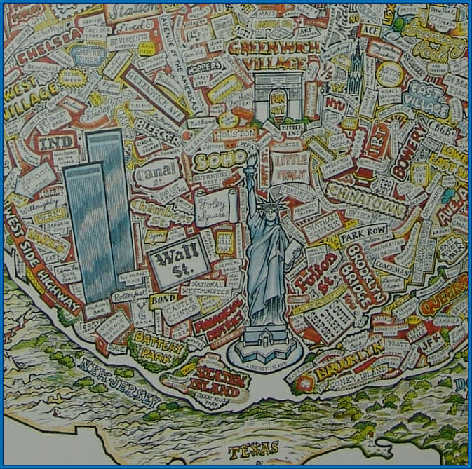 Tony Graham "The United States of New York" Vintage Poster Tony Graham "The United States of New York" Vintage Poster