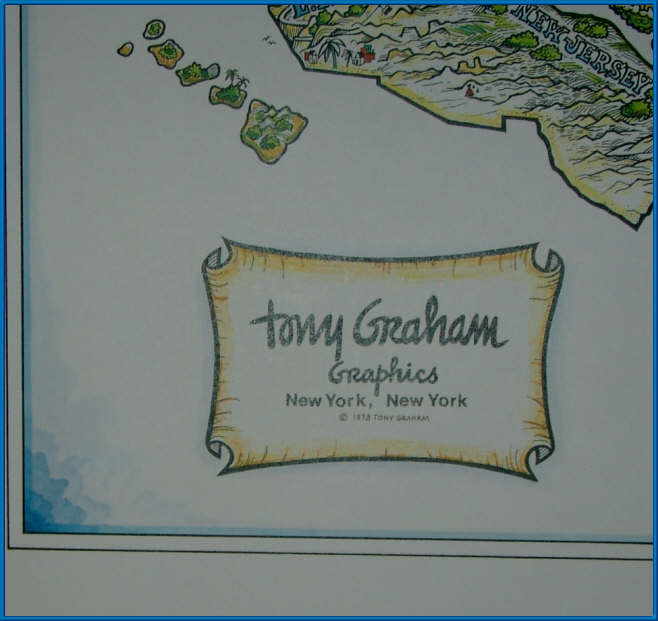Tony Graham "The United States of New York" Vintage Poster Tony Graham "The United States of New York" Vintage Poster