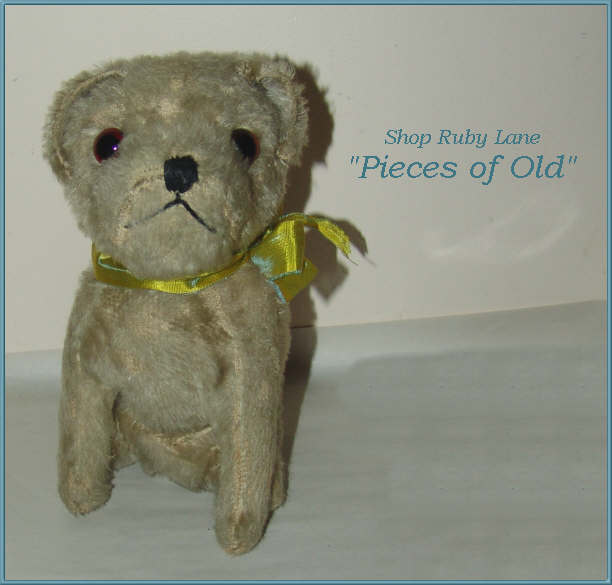 Vintage Toy Mohair Dog, straw stuffed, glass eyes. Vintage Toy Mohair Dog, straw stuffed, glass eyes.
