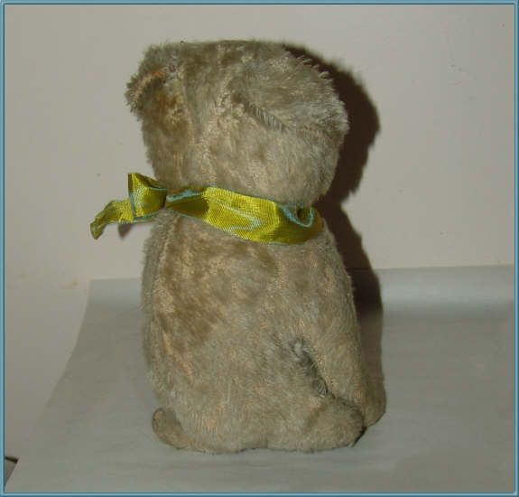 Vintage Toy Mohair Dog, straw stuffed, glass eyes. Vintage Toy Mohair Dog, straw stuffed, glass eyes.
