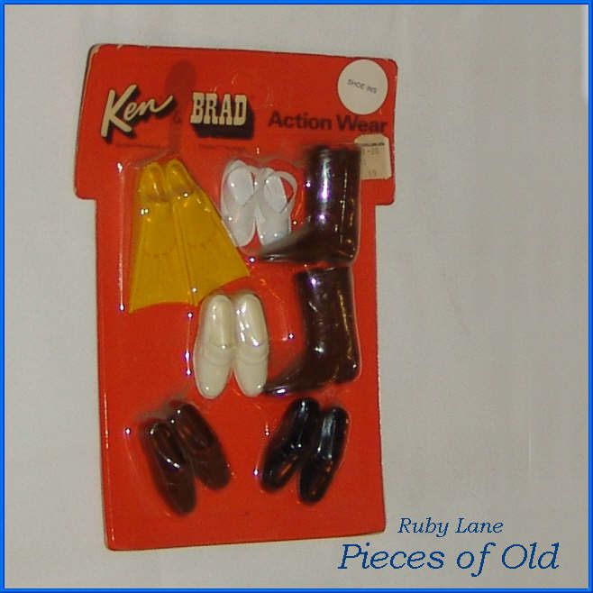 Vintage Ken Doll Shoes/Boots Pak "Shoe Ins" c.1970 MOC Vintage Ken Doll Shoes/Boots Pak "Shoe Ins" c.1970 MOC
