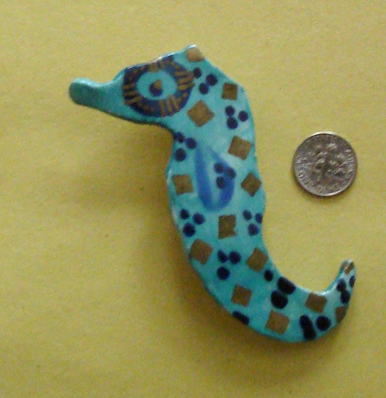 LAST CHANCE! C. '60s Modernist Seahorse Brooch: Vintage Museum Collectible LAST CHANCE! C. '60s Modernist Seahorse Brooch: Vintage Museum Collectible